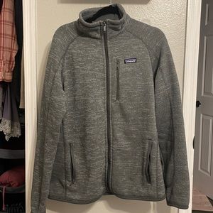 Patagonia full zip in dark gray